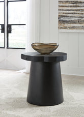 Prime Furniture - Ashley Furniture - Wimbell End Table - Round End Table / Black - T970-6